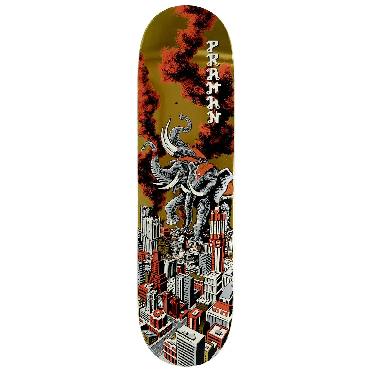 Real Praman Rampage Ltd Skateboard Deck - Gold - 8.38" 1