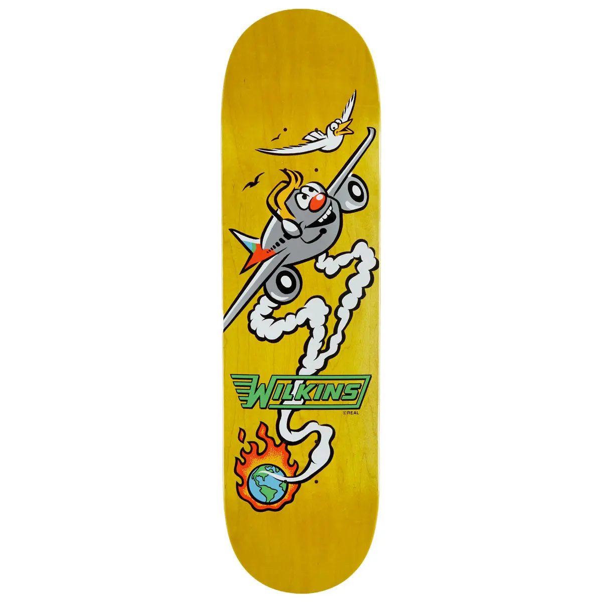 Real Wilkins Mascot Skateboard Deck - Yellow - 8.50" 1