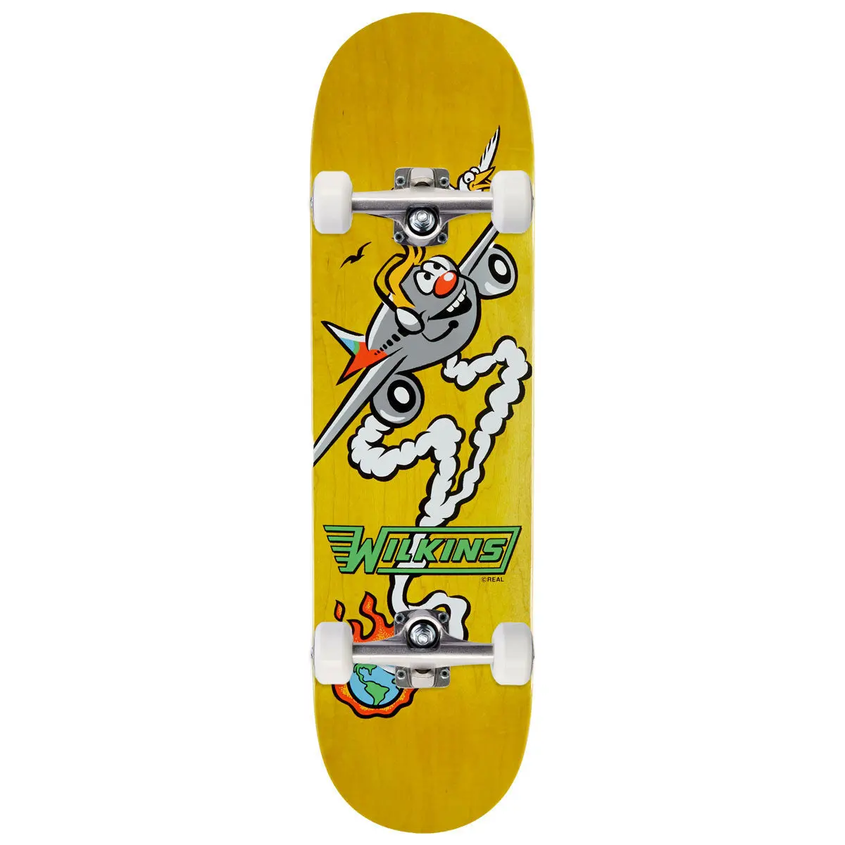 Real Wilkins Mascot Skateboard Complete - Yellow - 8.50" 1
