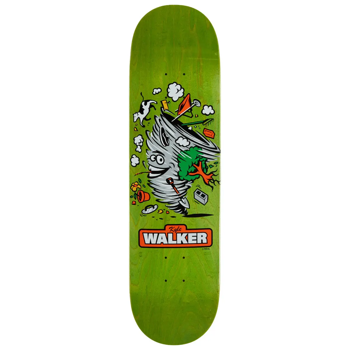 Real Kyle Mascot Easy Rider Skateboard Deck - Green - 8.25" 1