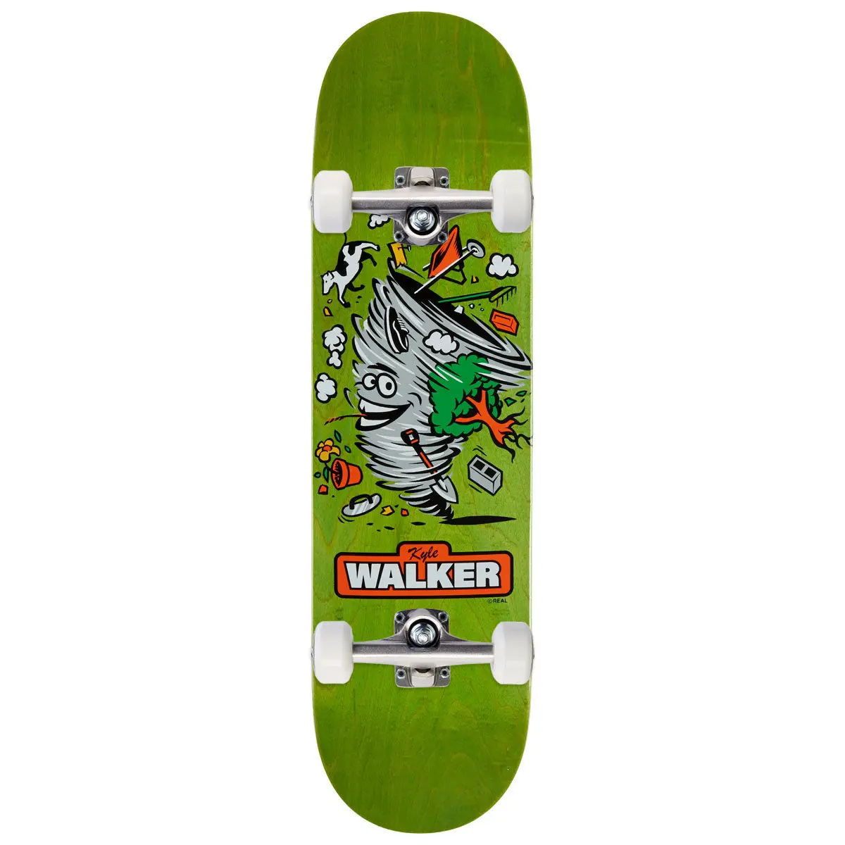Real Kyle Mascot Easy Rider Skateboard Complete - Green - 8.25" 1