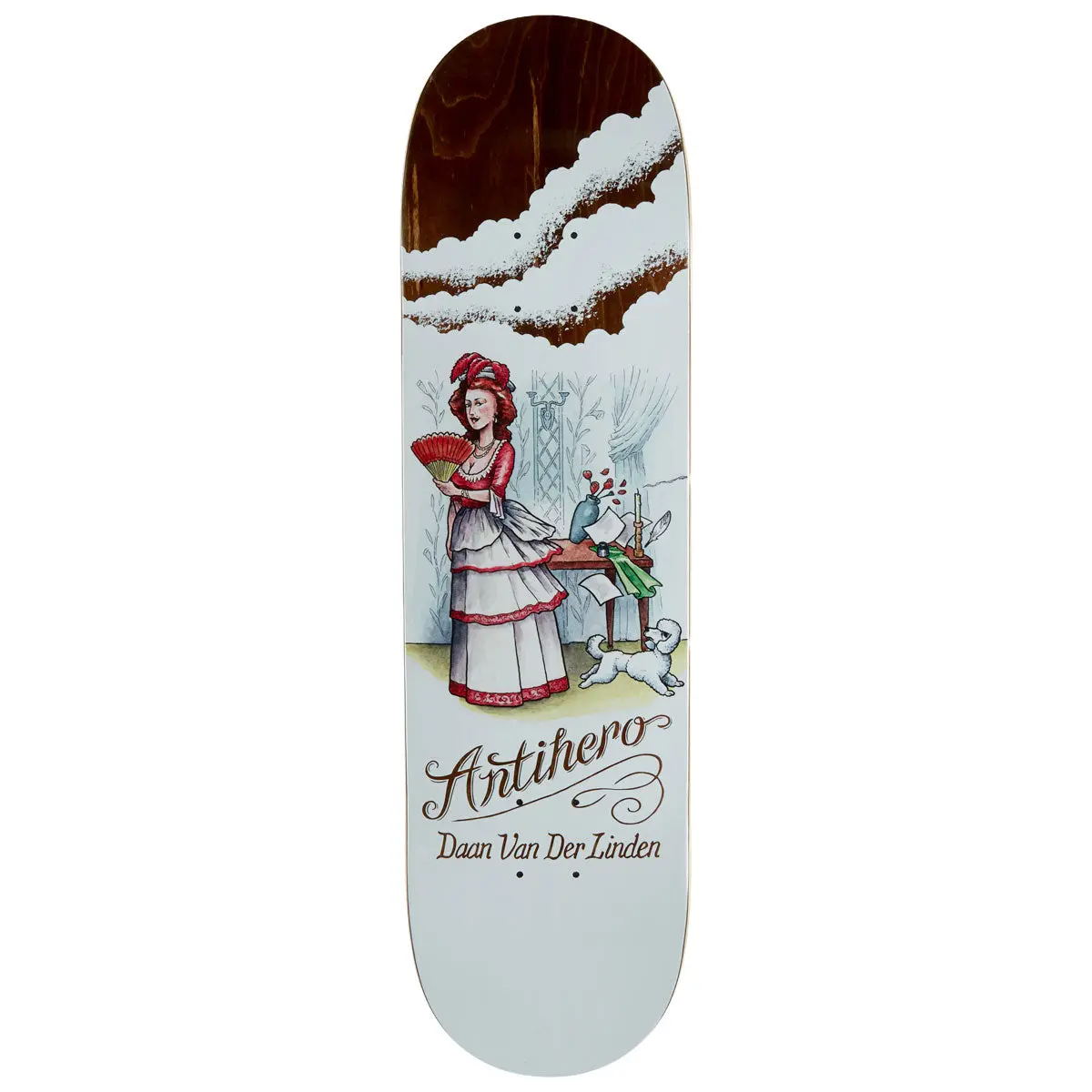 Anti-Hero Daan Flaturlent Beauties Skateboard Deck - White - 8.50" 1