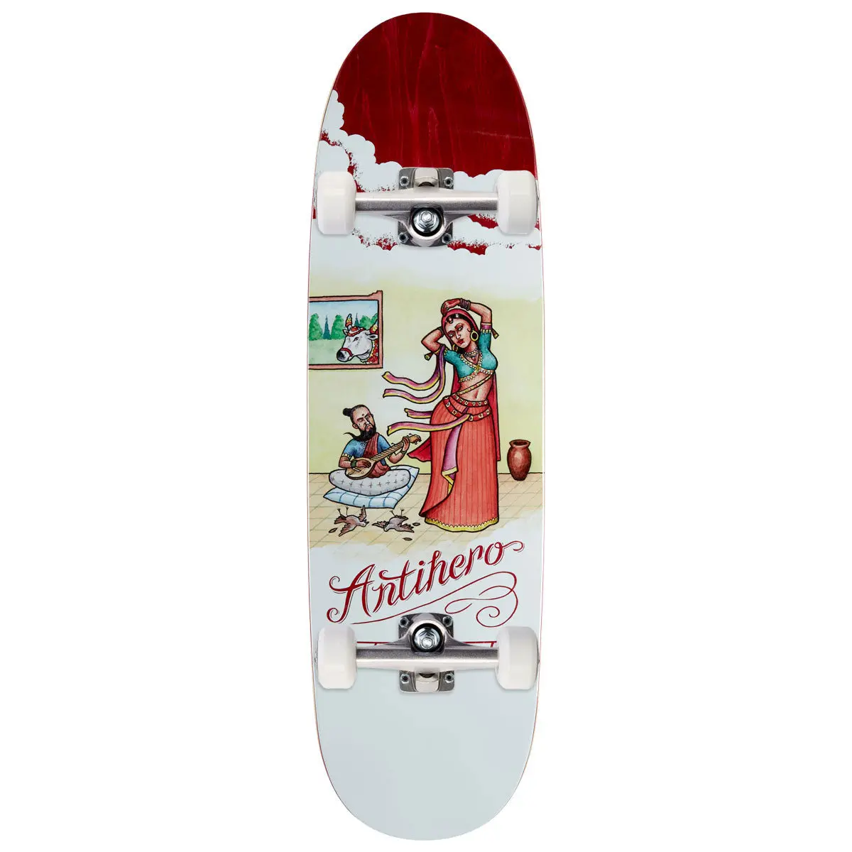 Anti-Hero Cardiel Flaturlent Beauties Skateboard Complete - White - 9.18" 1