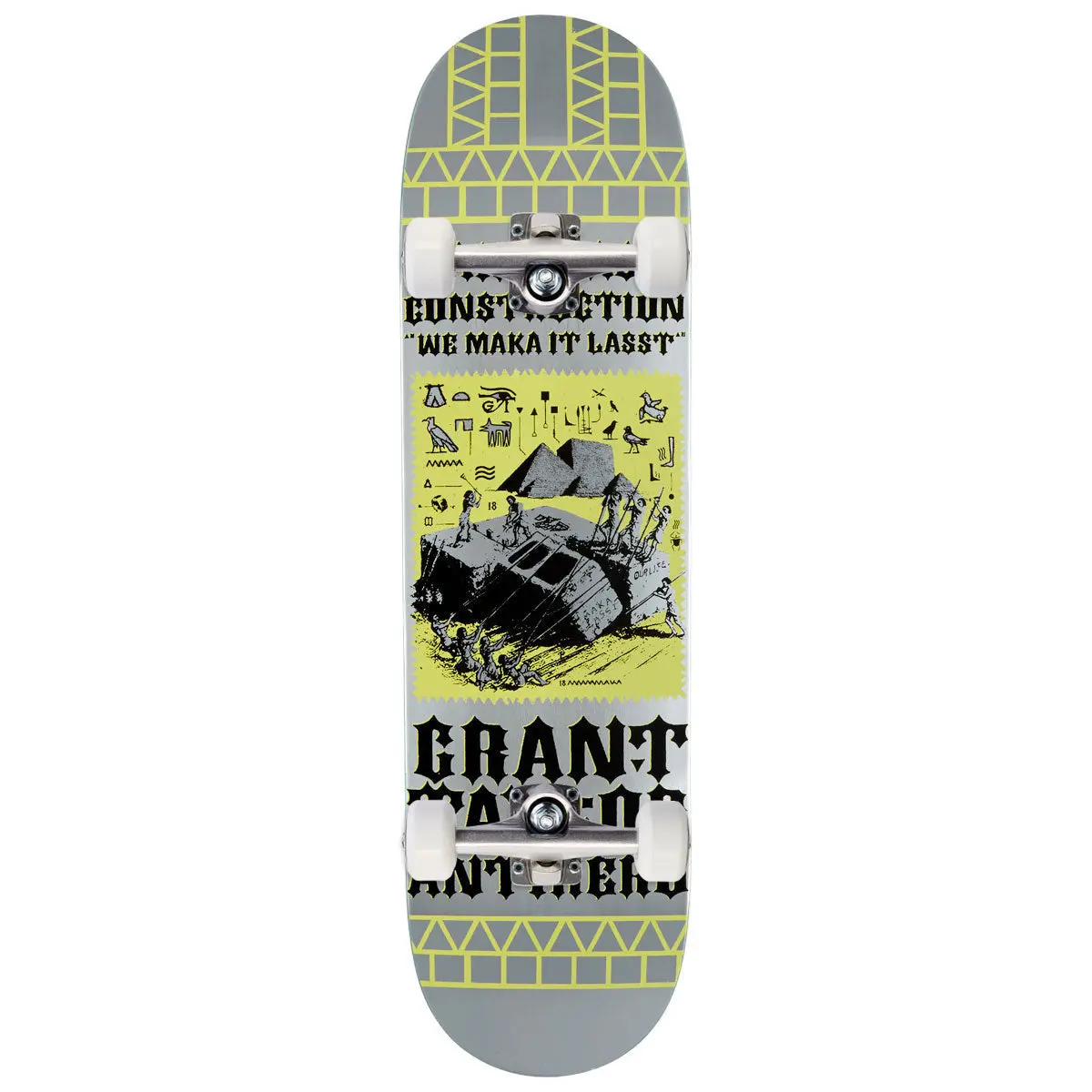 Anti-Hero Grant Makalassi Construction Re-Color Dbx Skateboard Complete - Silver - 8.50" 1