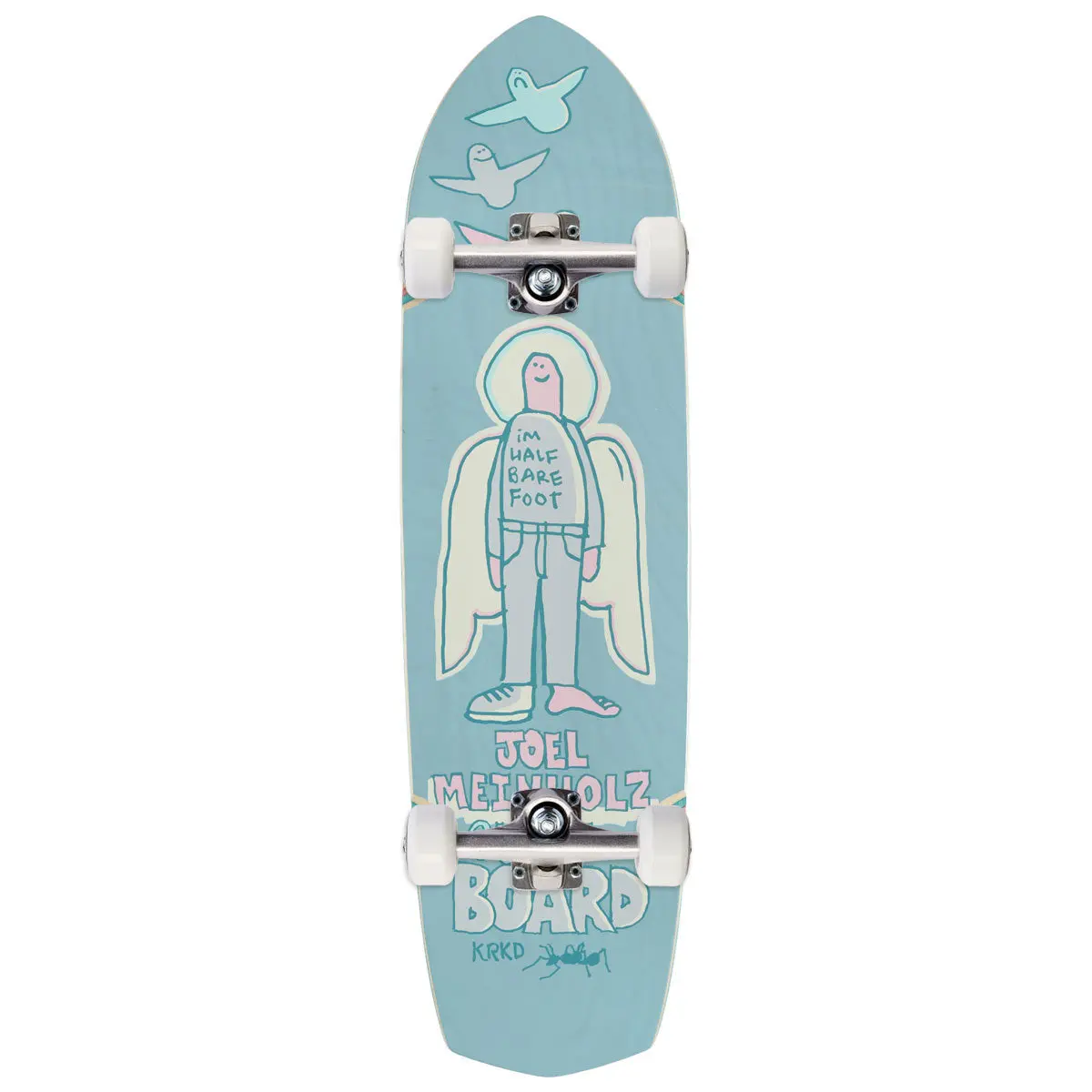 Krooked Joel Meinholz Guest Pro Zig Zagger Skateboard Complete - Light Blue - 8.62" 1