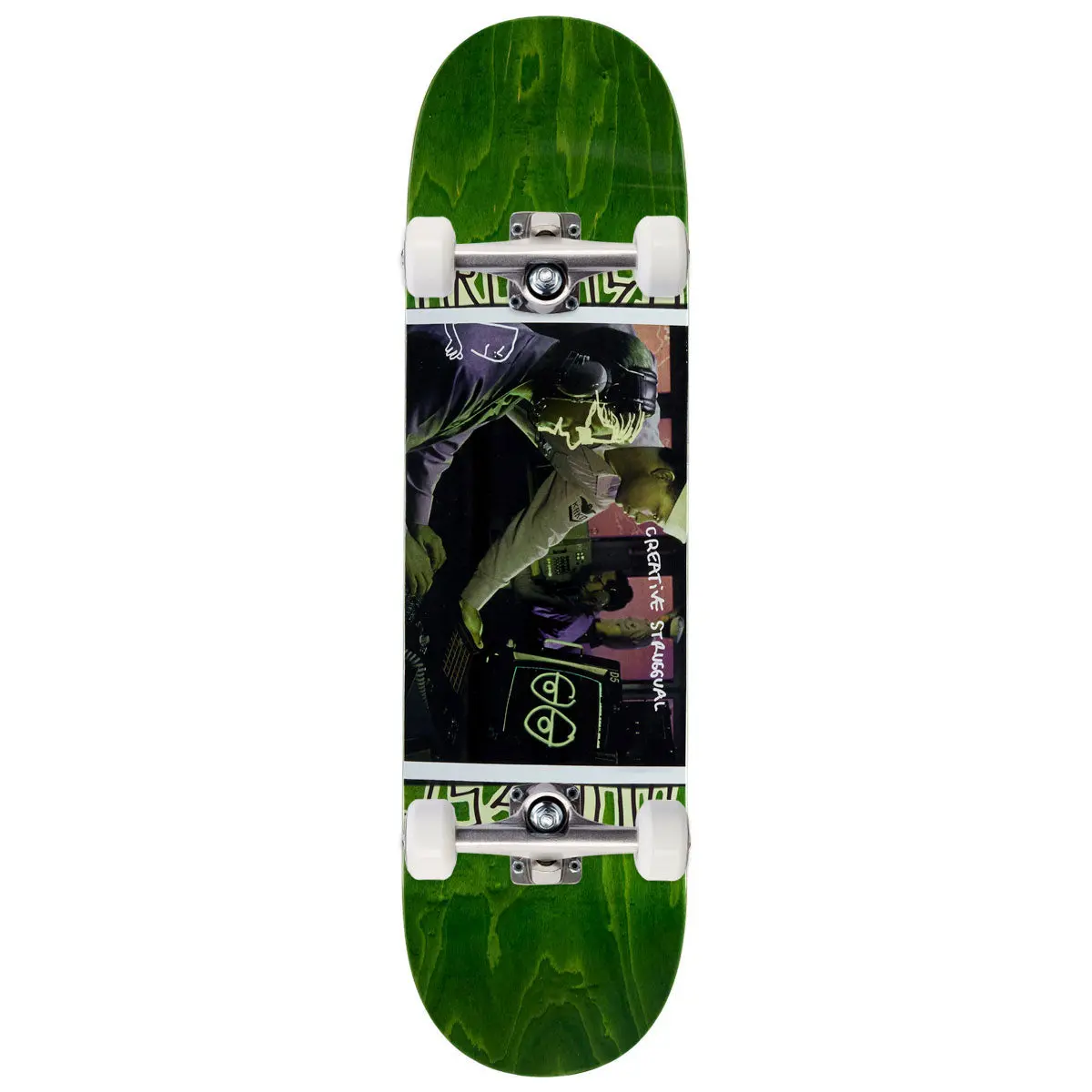 Krooked Worrest Struggual Dbx Skateboard Complete - Green/Purple - 8.25" 1