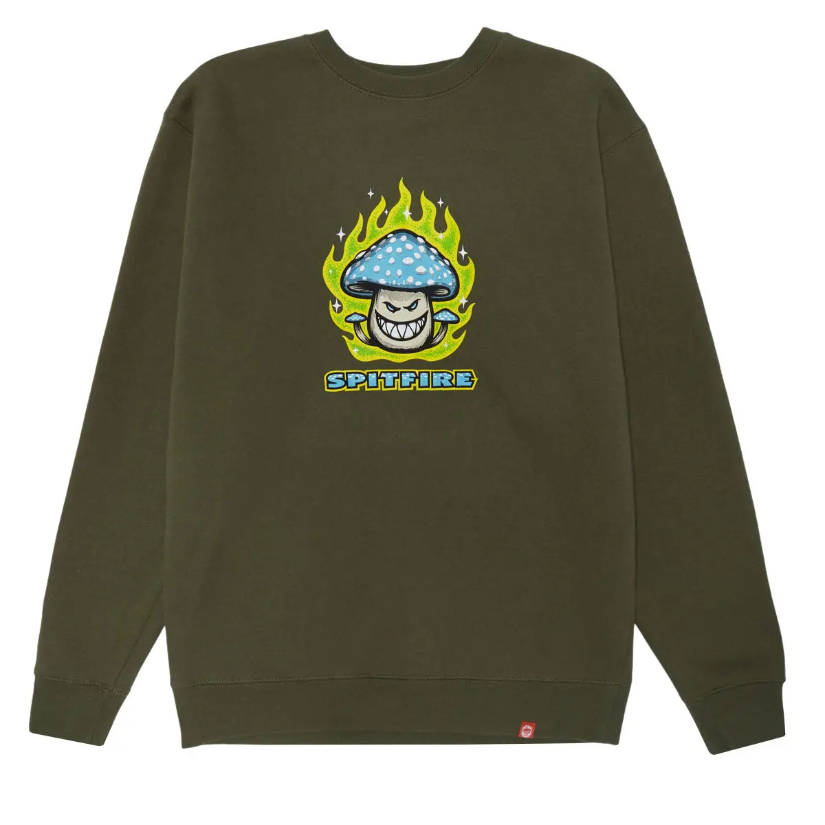 Spitfire Mushroom Bighead Sweatshirt - Army/Multi Color 1