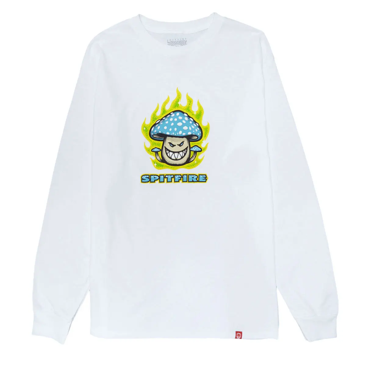 Spitfire Mushroom Bighead Long Sleeve T-Shirt - White/Multi Color 1