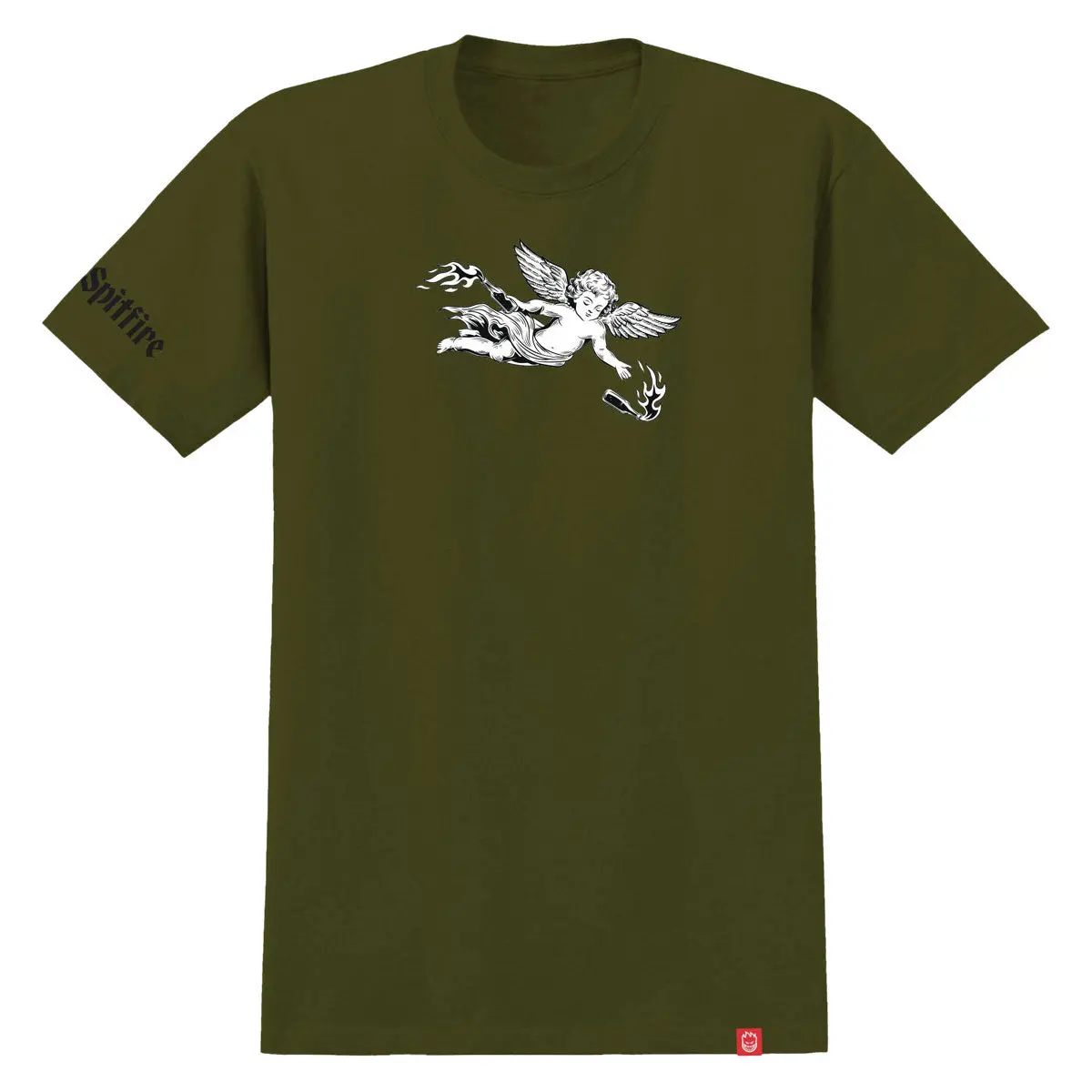 Spitfire Molotov Angel T-Shirt - Military Green/Black/White 1