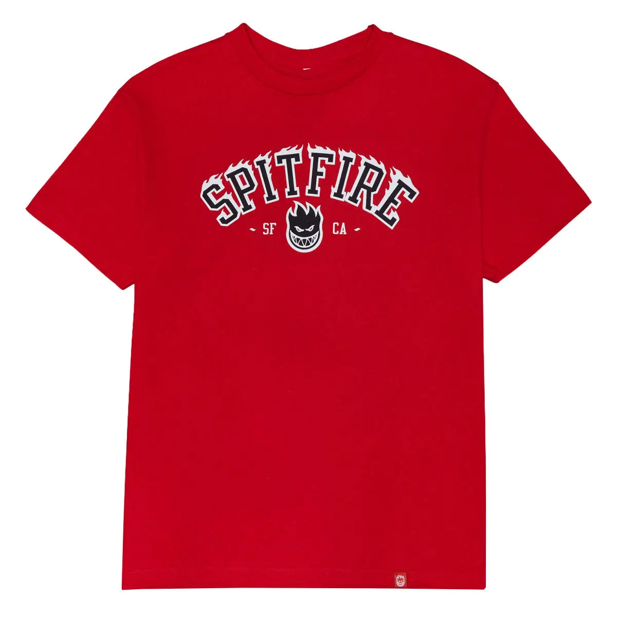 Spitfire Team Bighead Flames T-Shirt - Red/Black/White 1