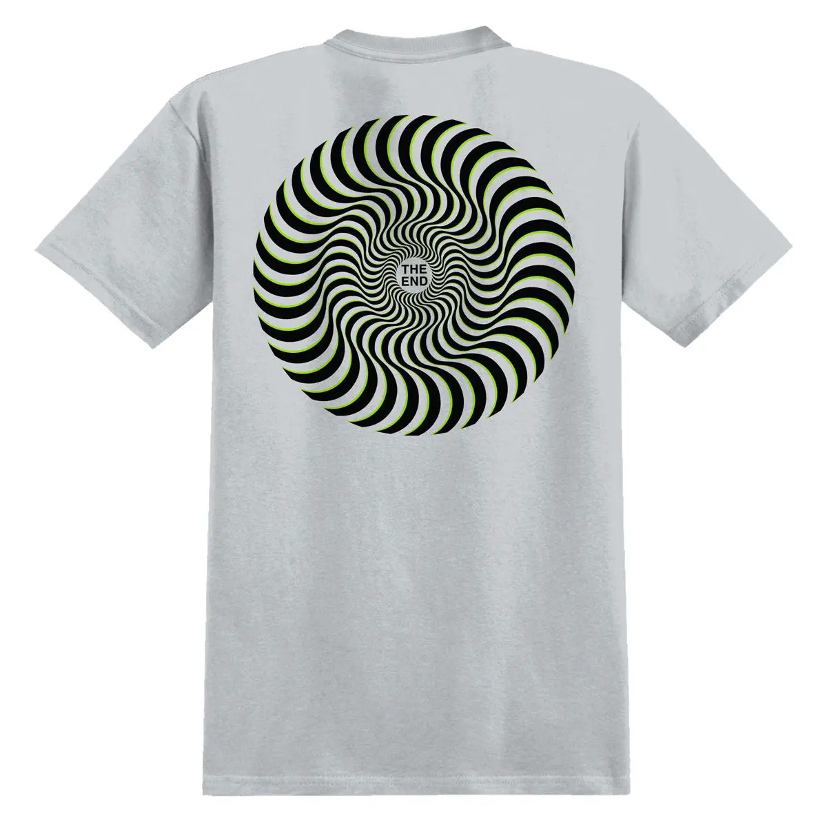 Spitfire Classic Swirl Overlay T-Shirt - Ice Grey/Black/Green 1