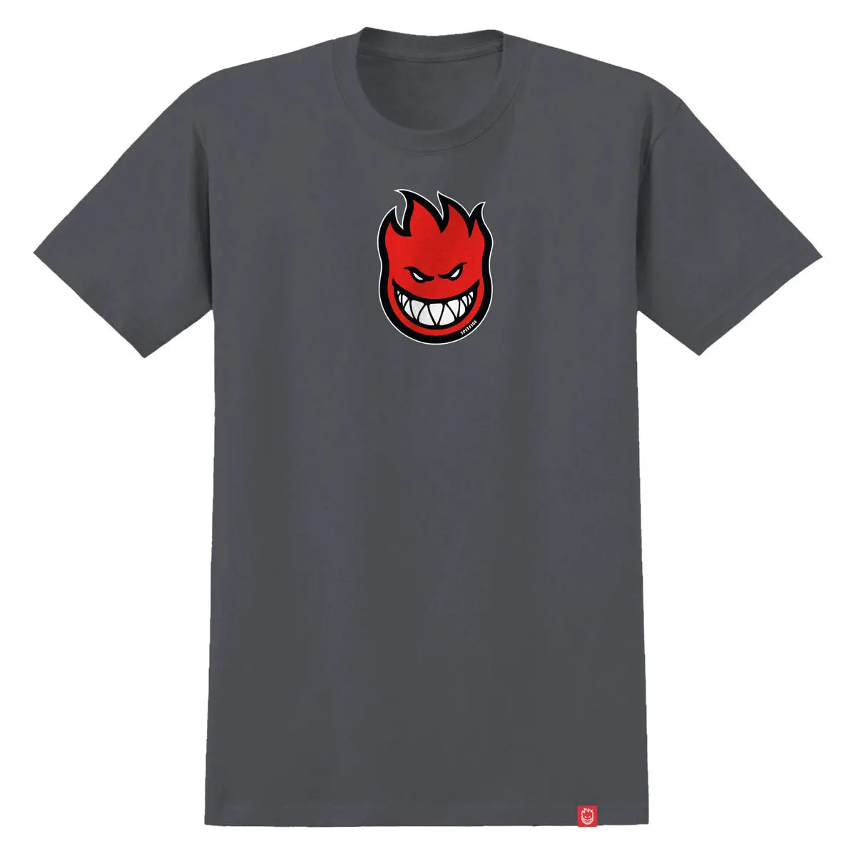 Spitfire Bighead Mid Fill T-Shirt - Charcoal/Red/Black/White 1