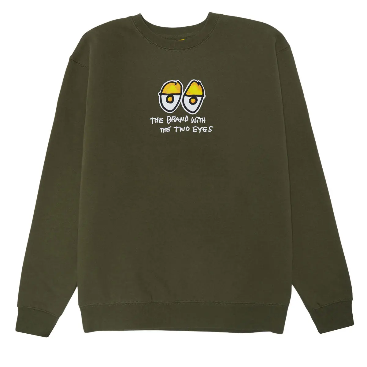 Krooked Two Eyes Fill Sweatshirt - Army/Multi Color 1