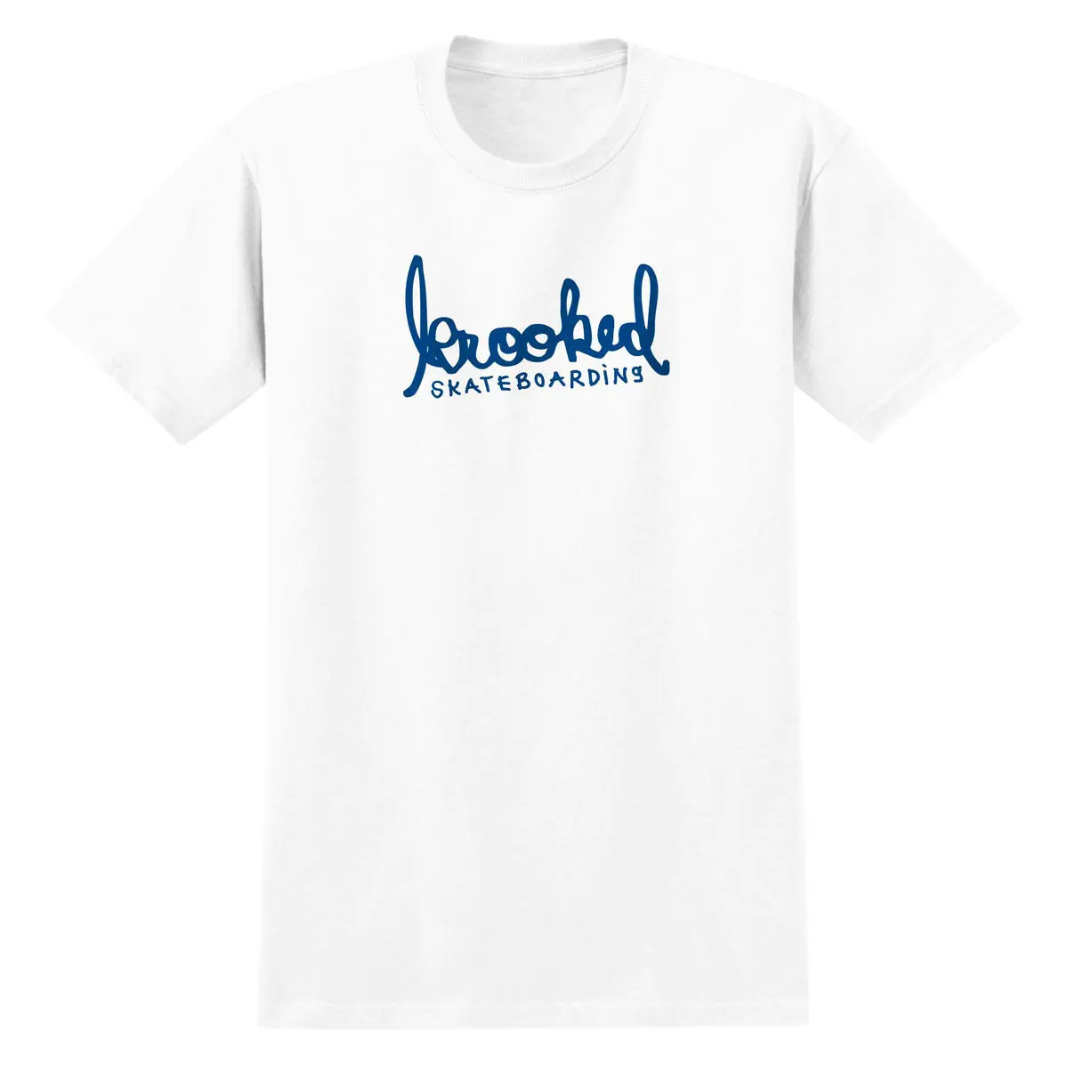 Krooked Skript T-Shirt - White/Blue 1