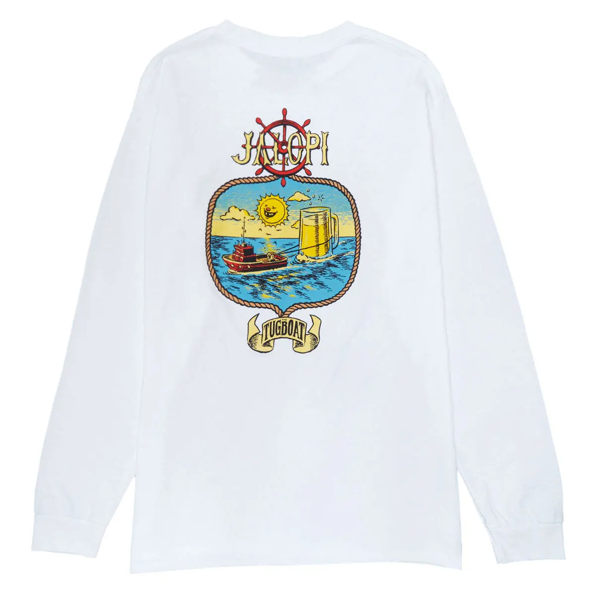 Anti-Hero Jalopi Tugboat Long Sleeve T-Shirt - White/Multi Color 1