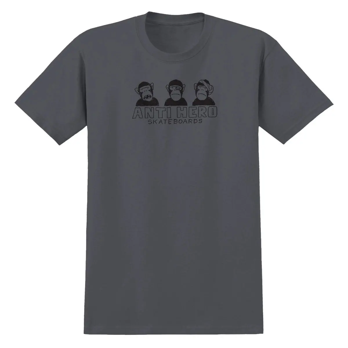 Anti-Hero No Evil T-Shirt - Asphalt/Black 1
