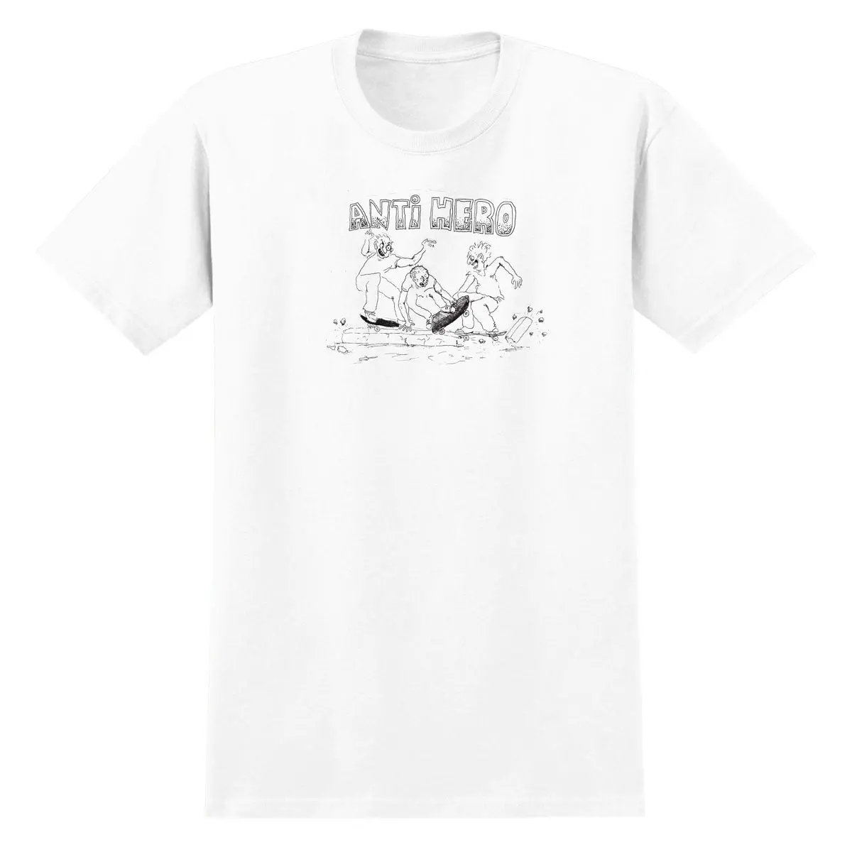 Anti-Hero Curb Pit T-Shirt - White/Black 1