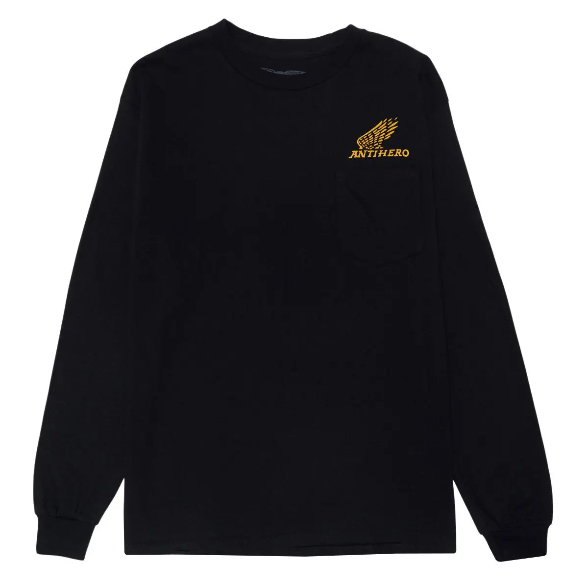 Anti-Hero Motorized Long Sleeve Pocket T-Shirt - Black/Gold 1