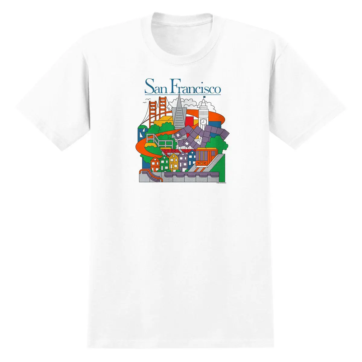 Real Sf Travel T-Shirt - White/Multi Color 1