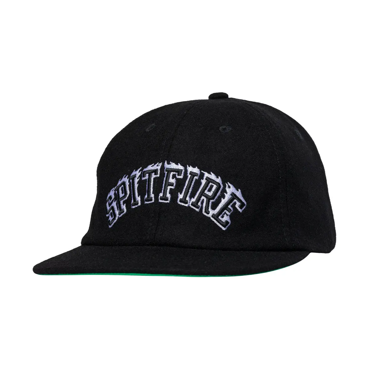 Spitfire Team Bighead Flame Script Hat - Black/White 1
