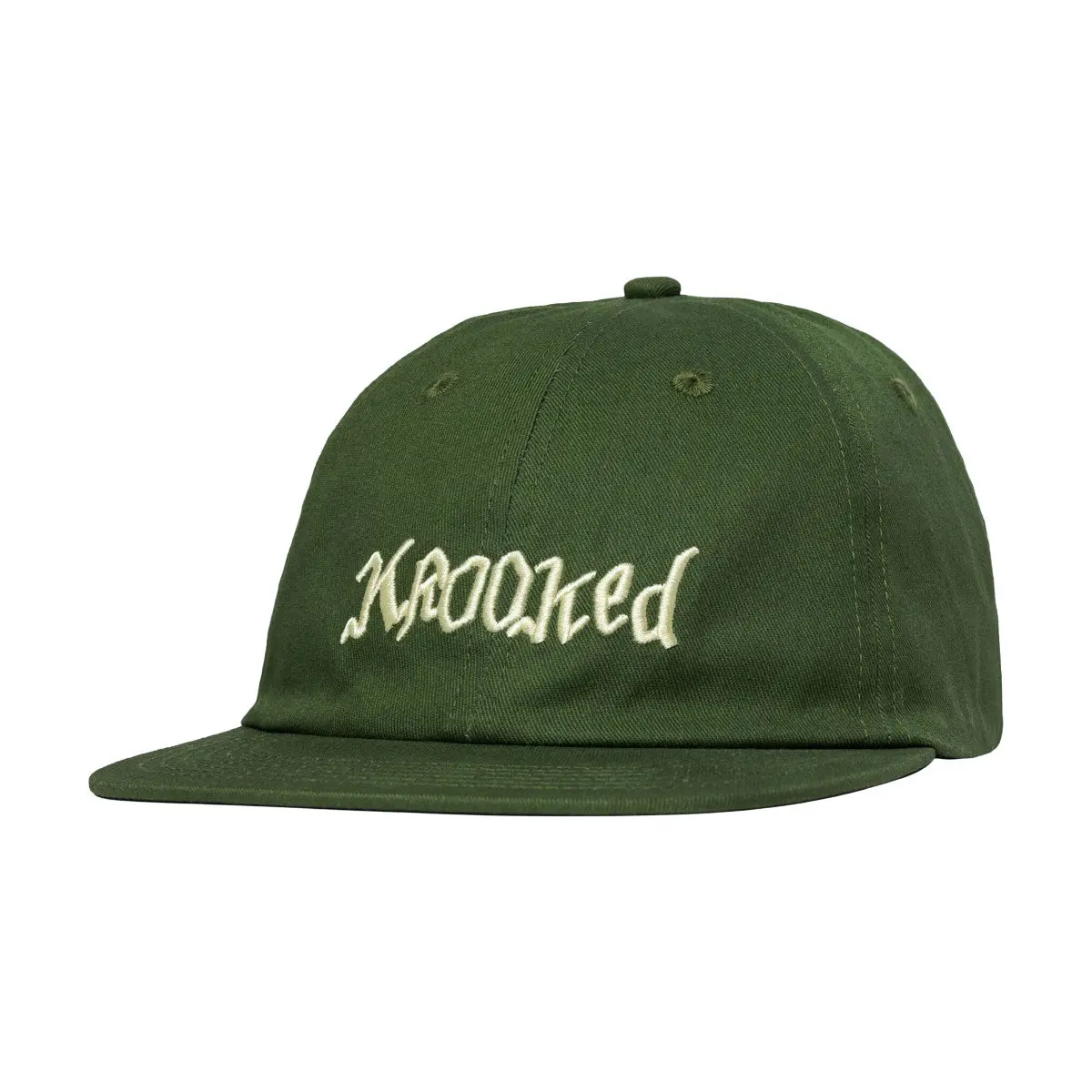 Krooked Double Ok Script Hat - Olive/Cream 1