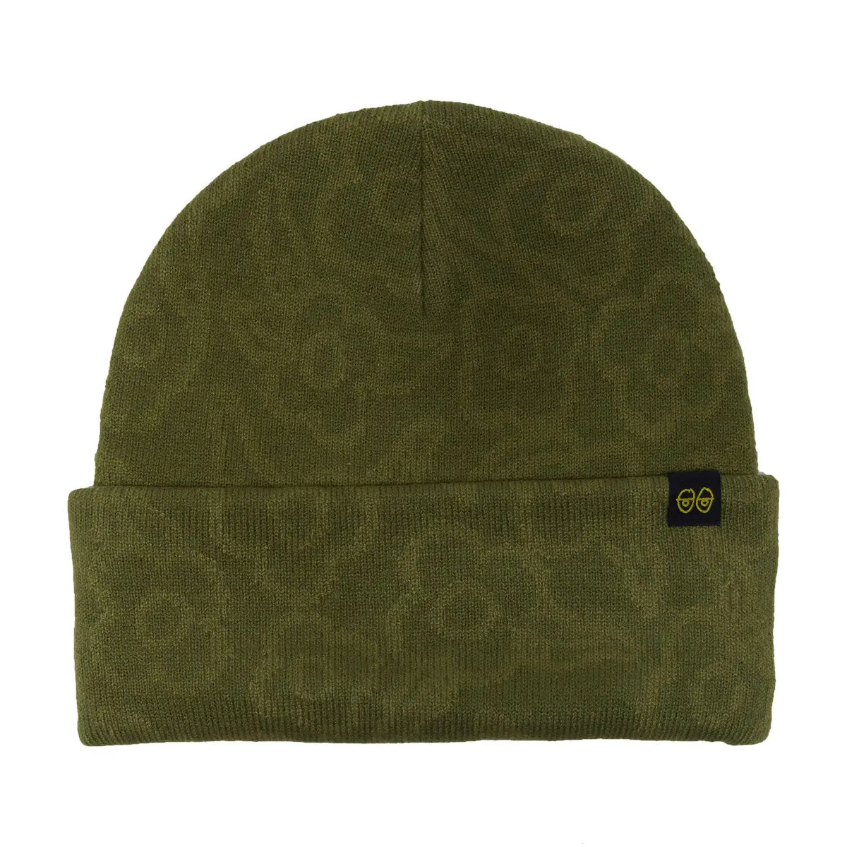 Krooked Flowers Eyes Clip Beanie - Olive 1