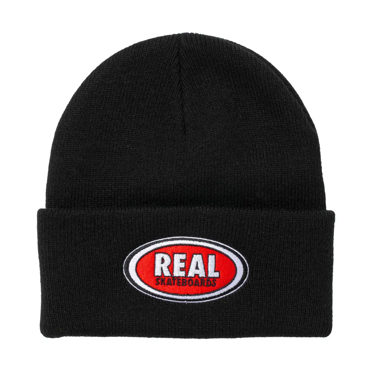 Real Oval Beanie - Black/Red/White 1