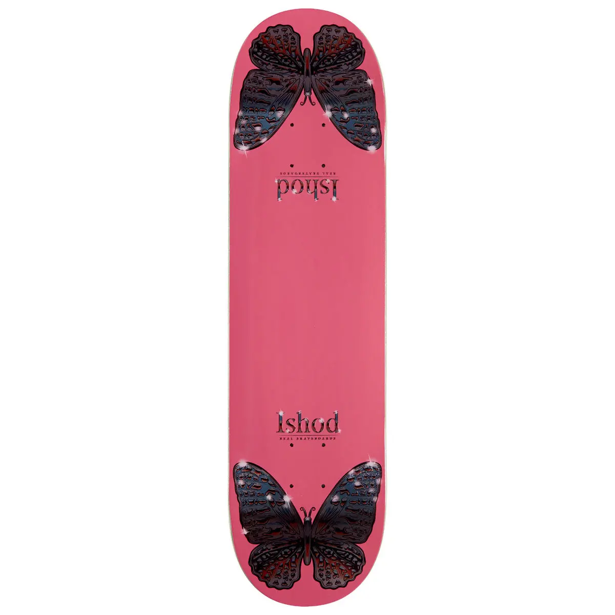 Real Ishod Mariposa Chrome Twin Tail Skateboard Deck - Pink - 8.25" 1