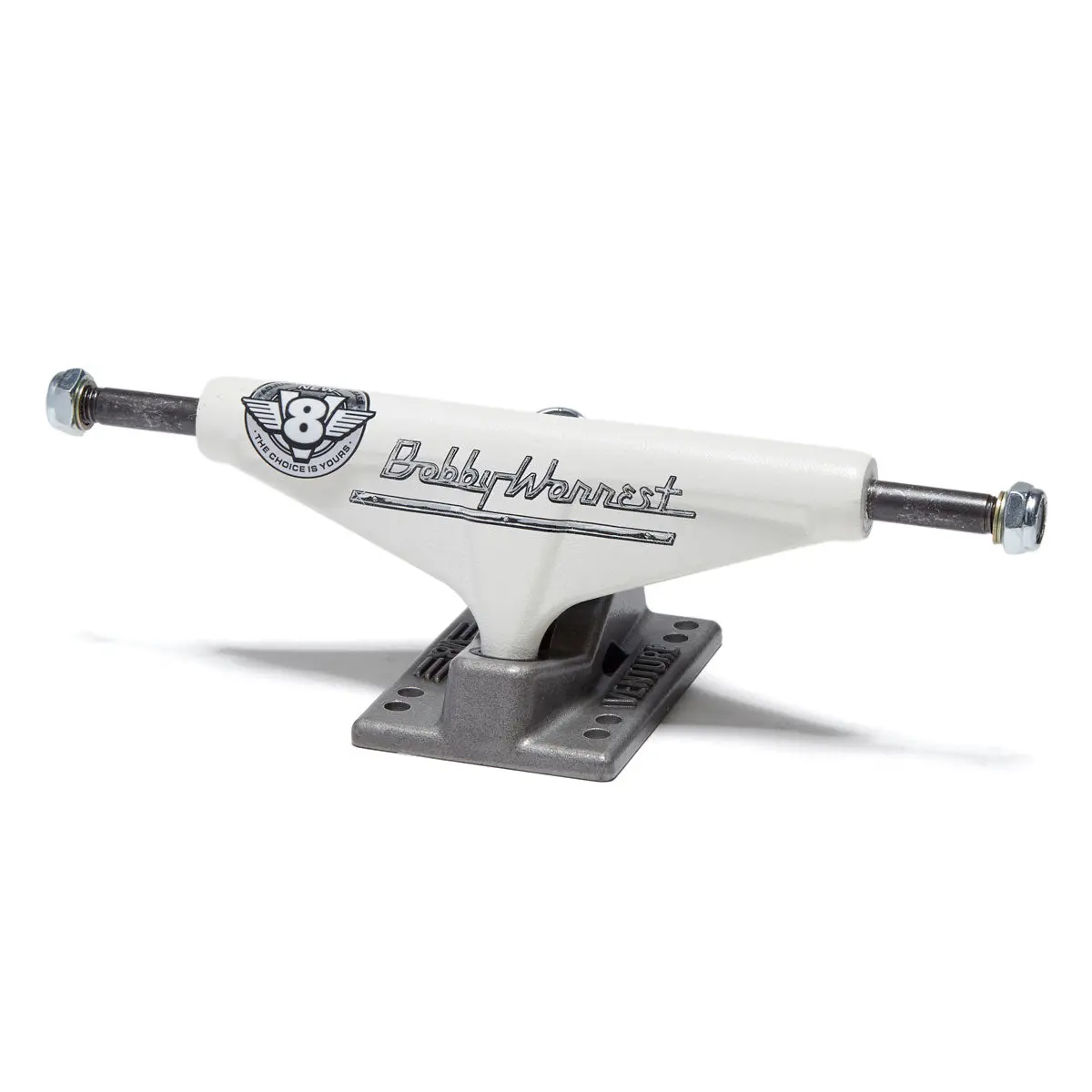 Venture V8 Bob Worrest Skateboard Trucks - Cream/Black - 5.2 Hi 1