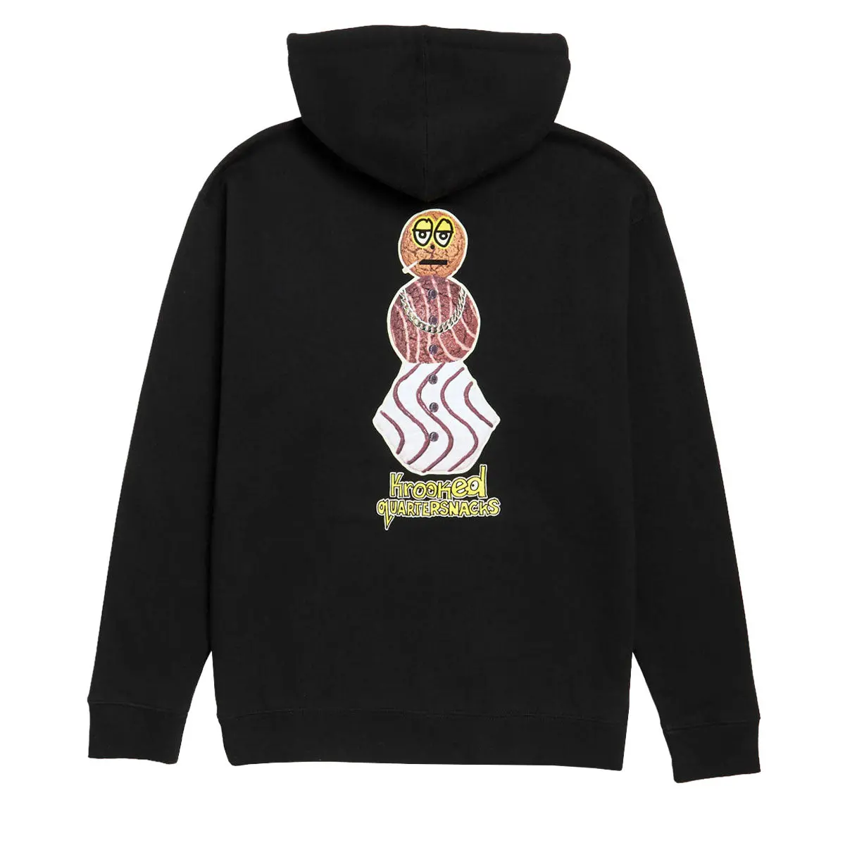 Krooked X Quartersnacks Snackman Hoodie - Black 1