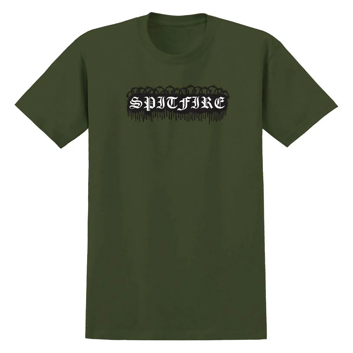 Spitfire Old E Barbed T-Shirt - Military Green 1
