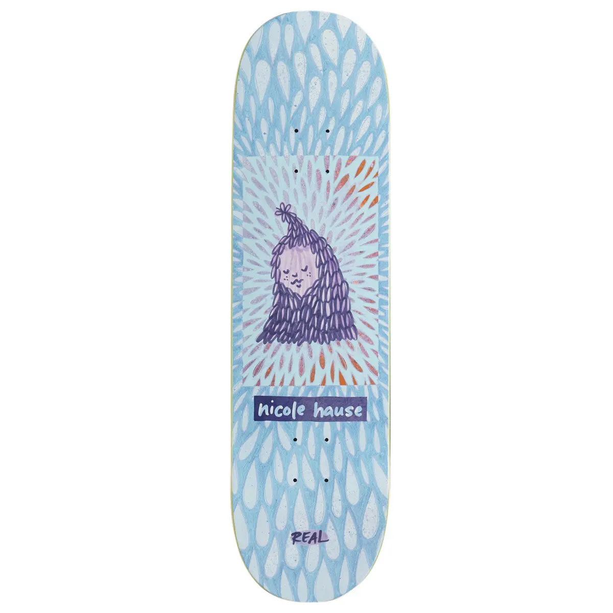 Real Nicole Echoes True Fit Skateboard Deck - Blue - 8.25" 1