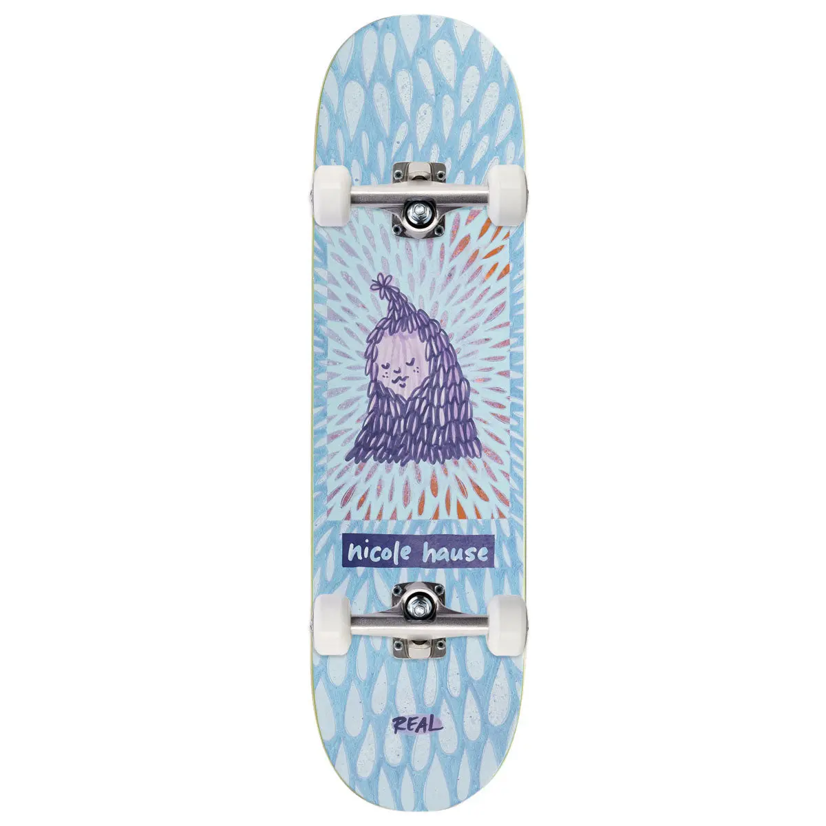 Real Nicole Echoes True Fit Skateboard Complete - Blue - 8.25" 1