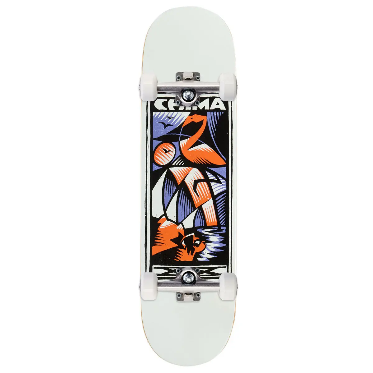Real Chima 20 Years Skateboard Complete - White - 8.25" 1