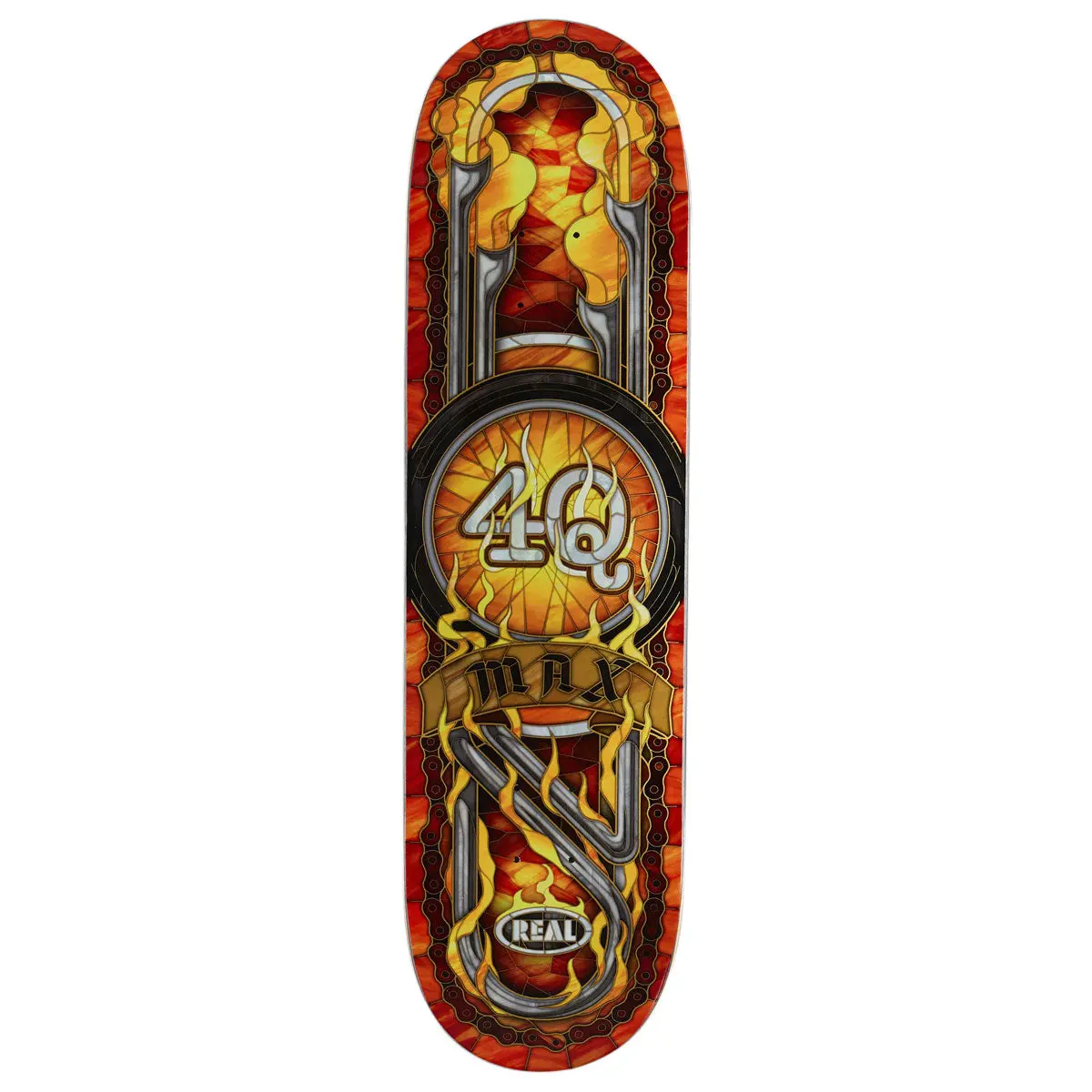 Real Max Schaff 4Q Cathedral Skateboard Deck - 8.50" 1