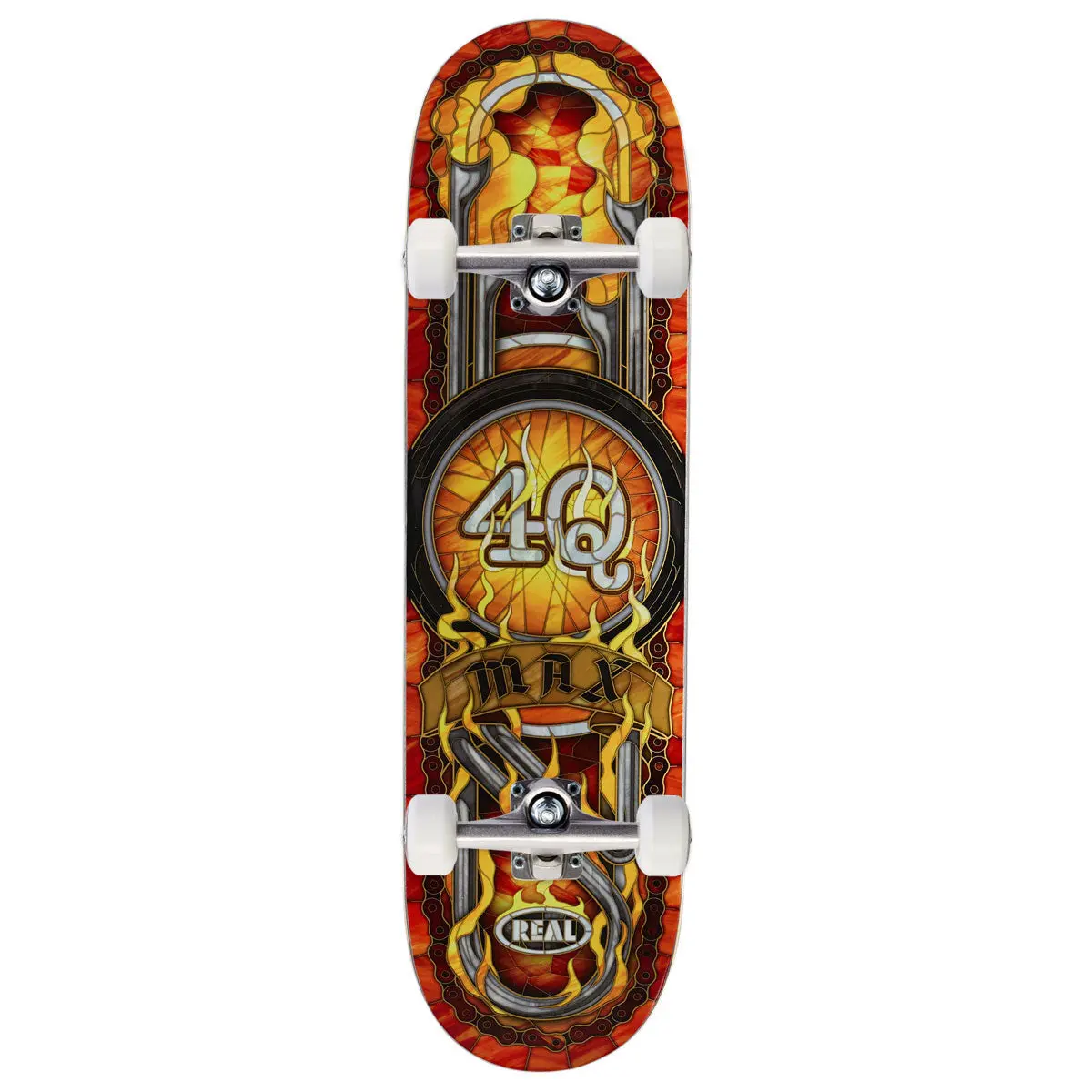 Real Max Schaff 4Q Cathedral Skateboard Complete - 8.50" 1