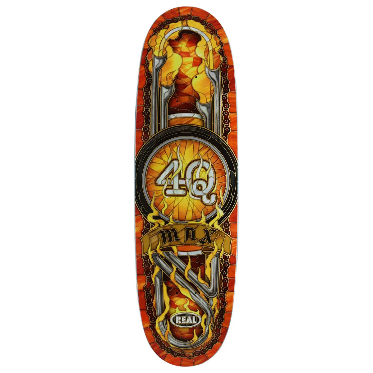 Real Max Schaff 4Q Cathedral Skateboard Deck - 9.10" 1