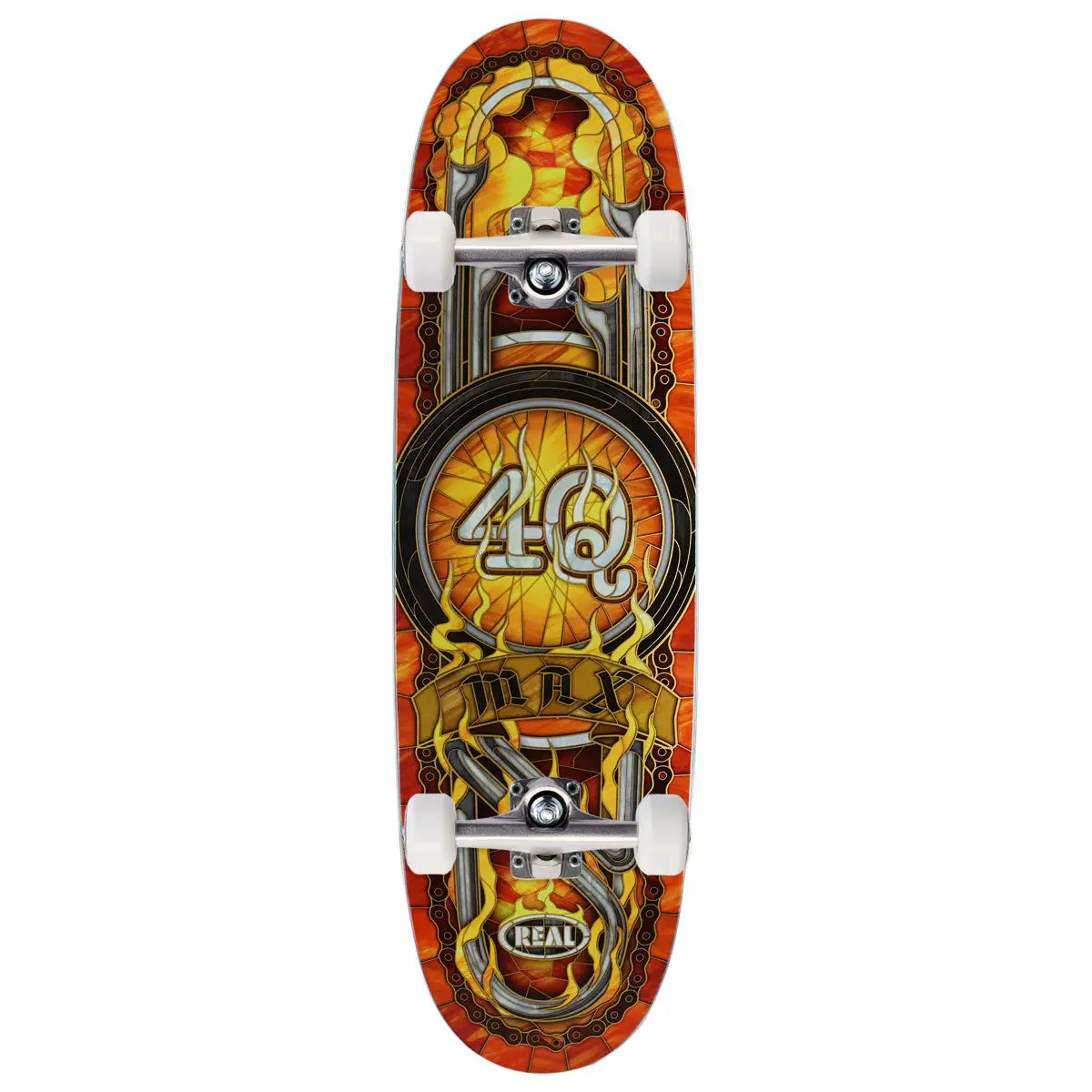 Real Max Schaff 4Q Cathedral Skateboard Complete - 9.10" 1