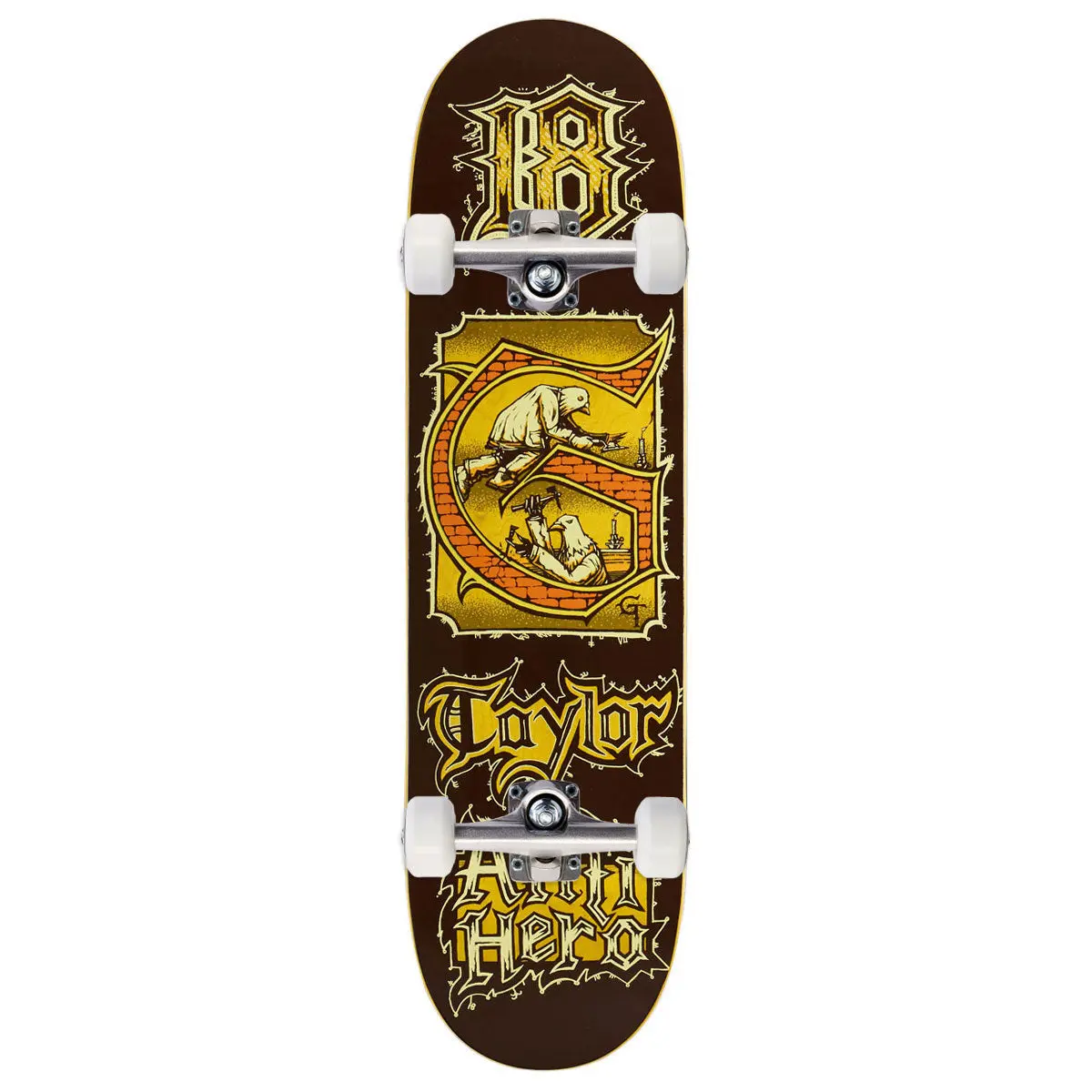 Anti-Hero Grant Medieval Skateboard Complete - Brown - 8.38" 1