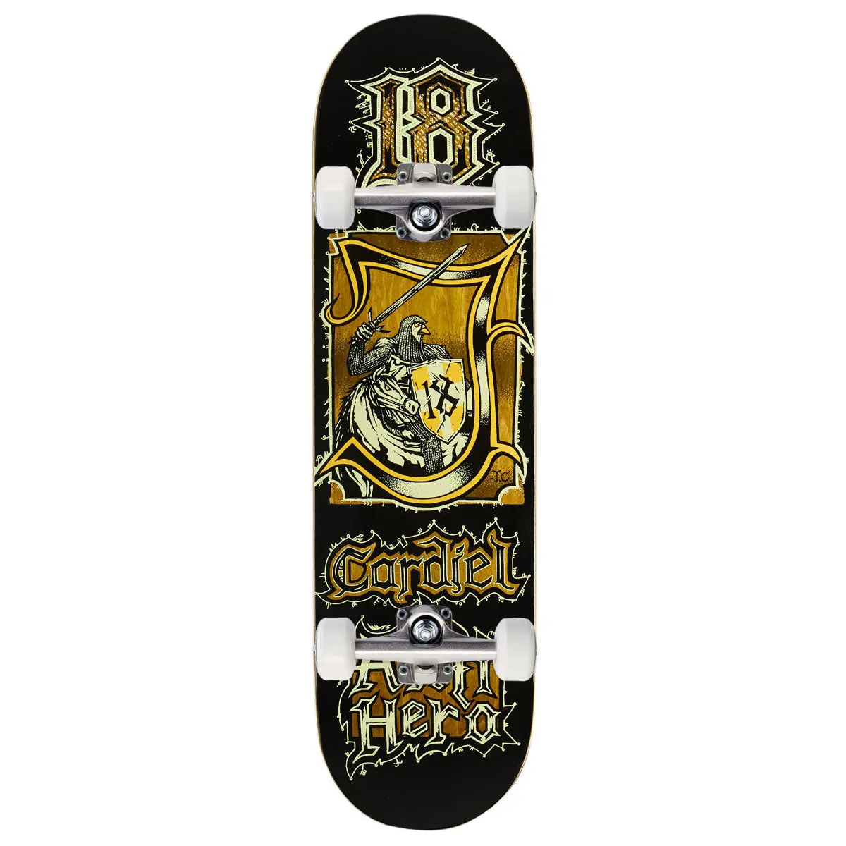 Anti-Hero Cardiel Medieval Skateboard Complete - Black - 8.62" 1