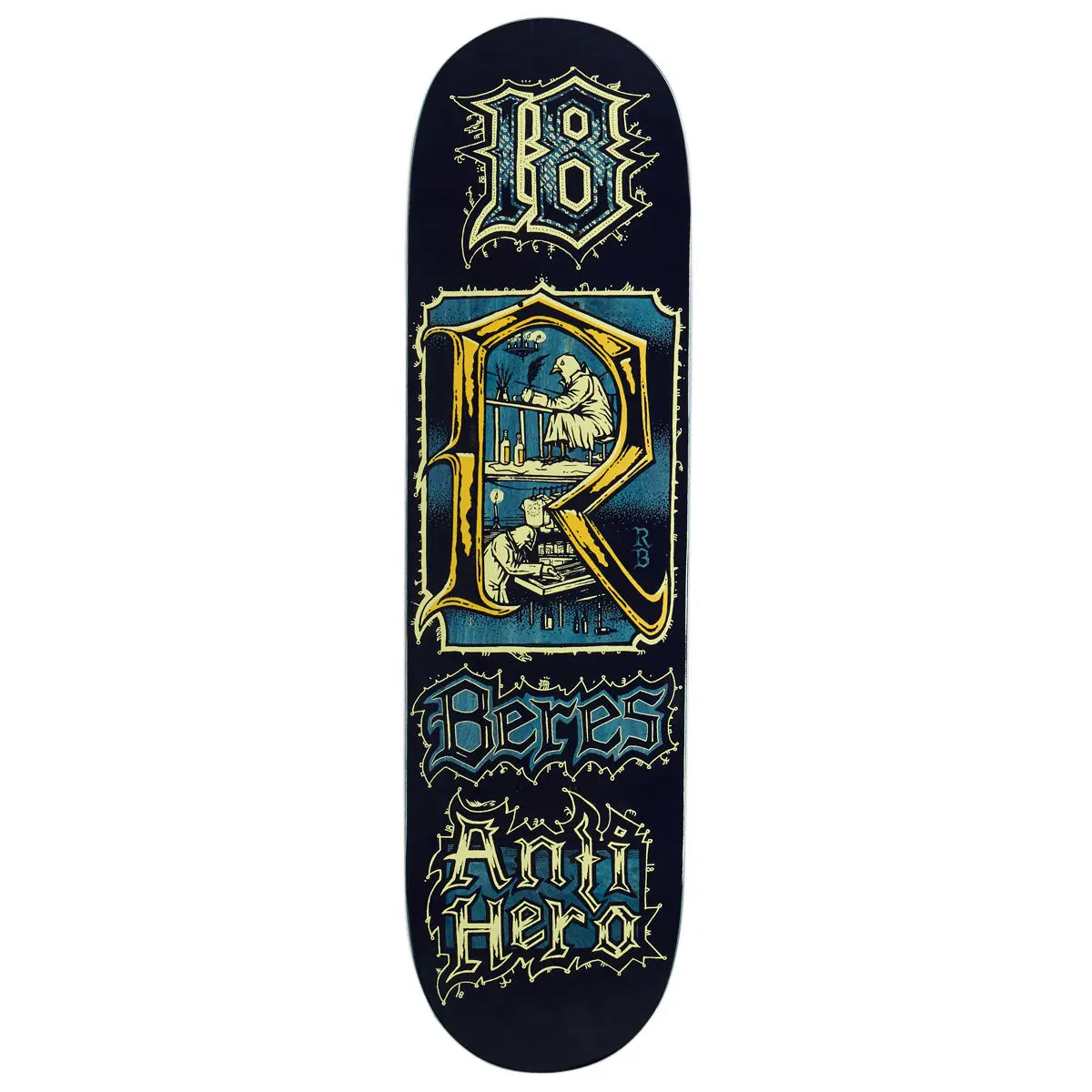 Anti-Hero Beres Medieval Skateboard Deck - Navy - 8.50" 1