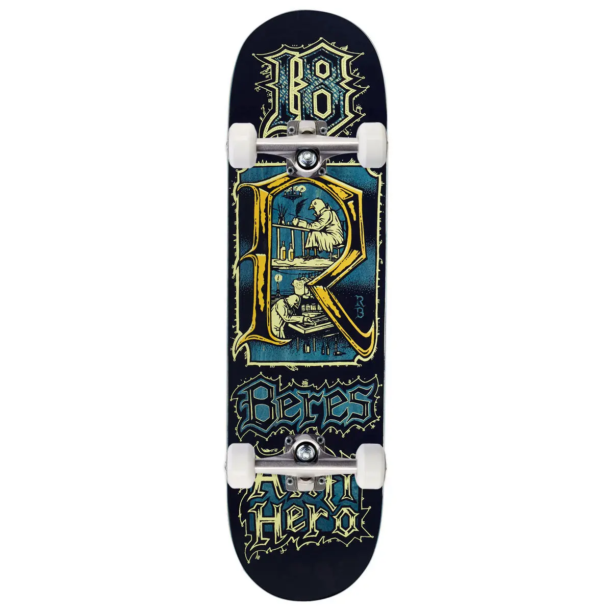 Anti-Hero Beres Medieval Skateboard Complete - Navy - 8.50" 1