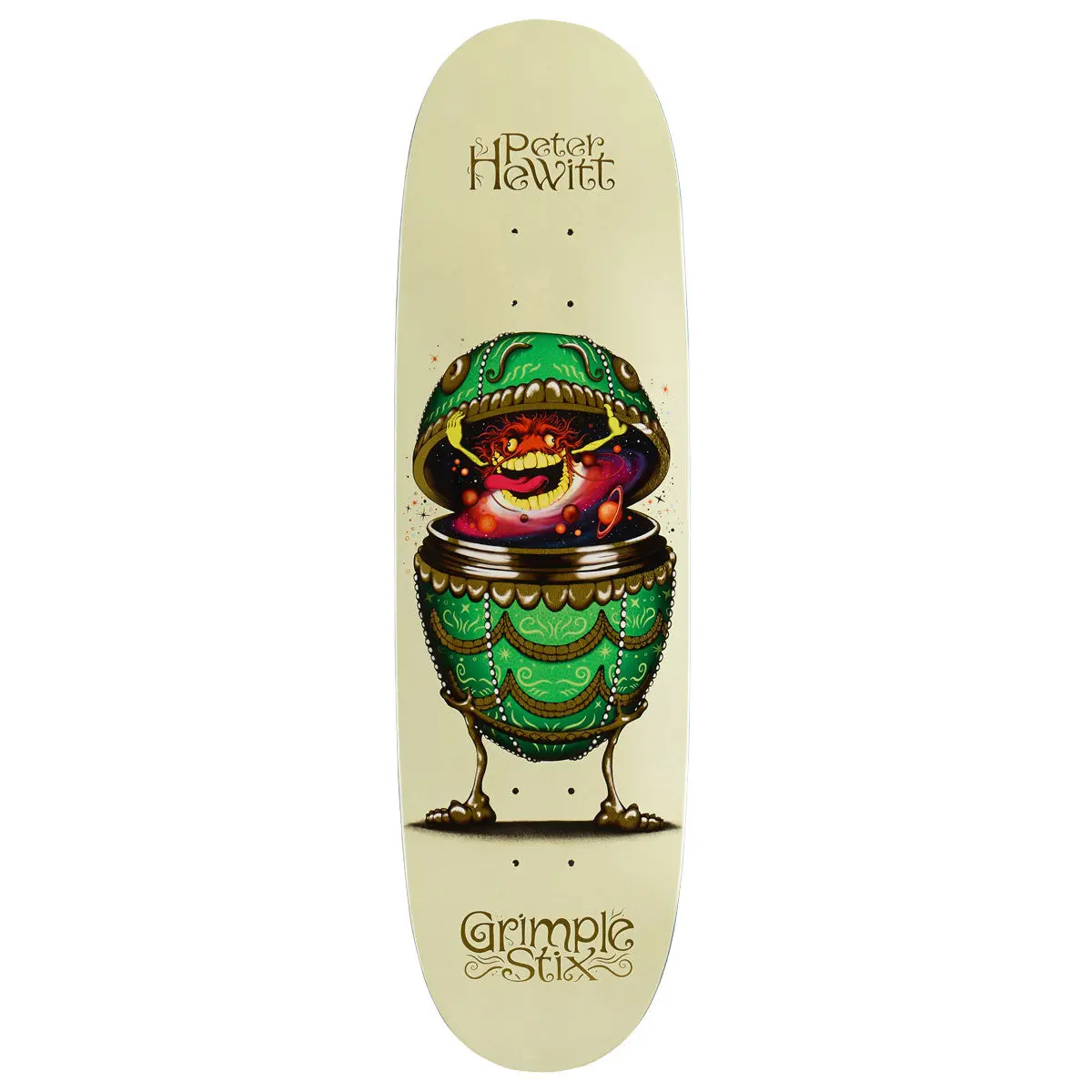 Anti-Hero Hewitt Grimple Stix Fabrage Egg Skateboard Deck - Cream - 8.75" 1