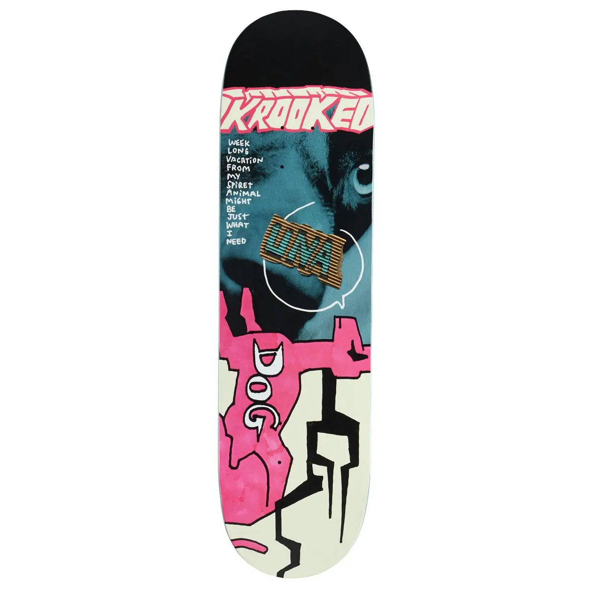 Krooked Una Spiret Animal True Fit Skateboard Deck - 8.50" 1