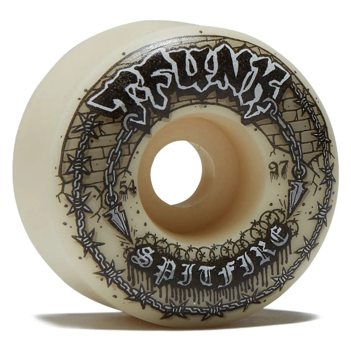 Spitfire T-Funk Raw F4 97 Radial Full Skateboard Wheels - Natural - 54Mm 1