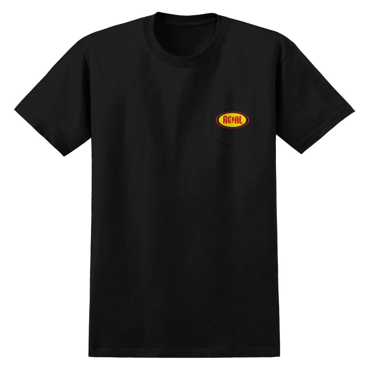 Real Deeds Oval Pocket T-Shirt - Black 1