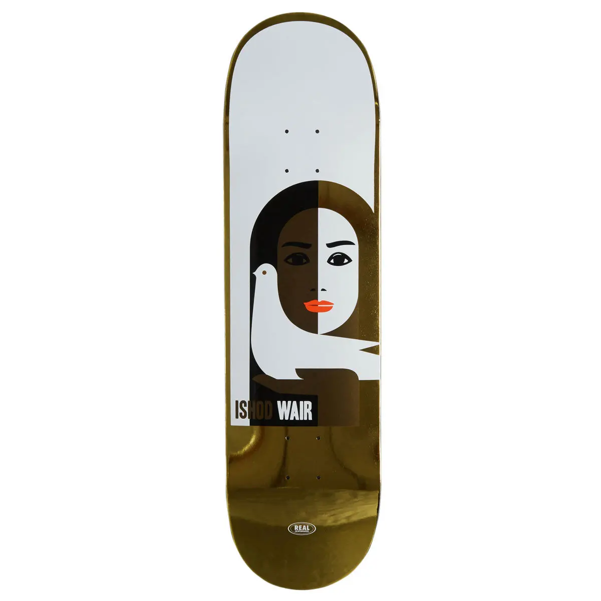 Real Ishod Peace Ltd Foil Dbx Skateboard Deck - Gold - 8.50" 1