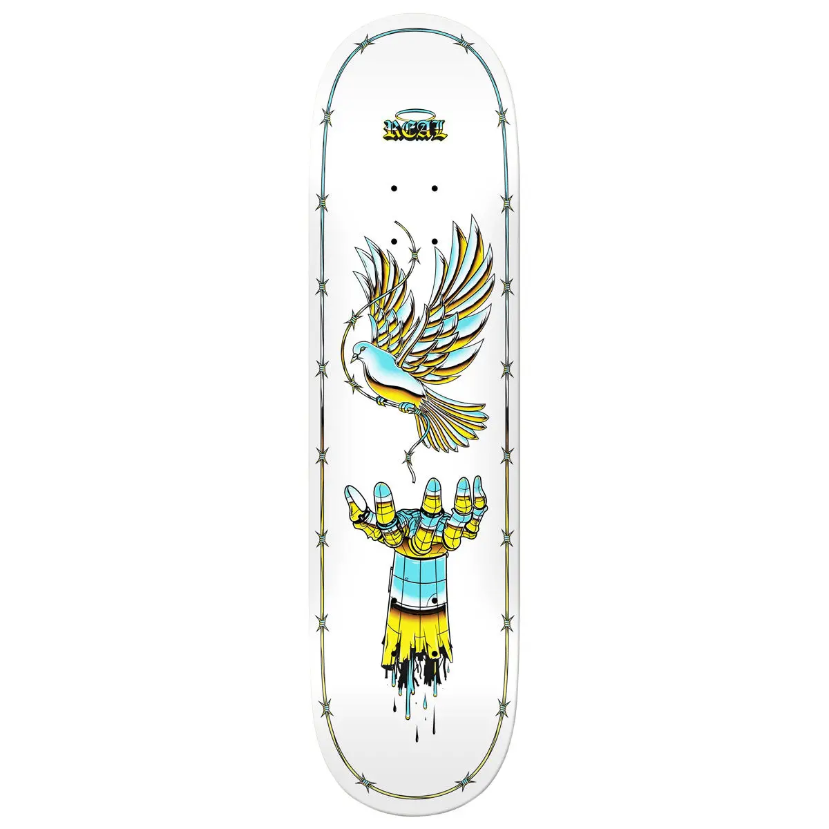 Real Team Synthetic Peace Skateboard Deck - 8.25" 1