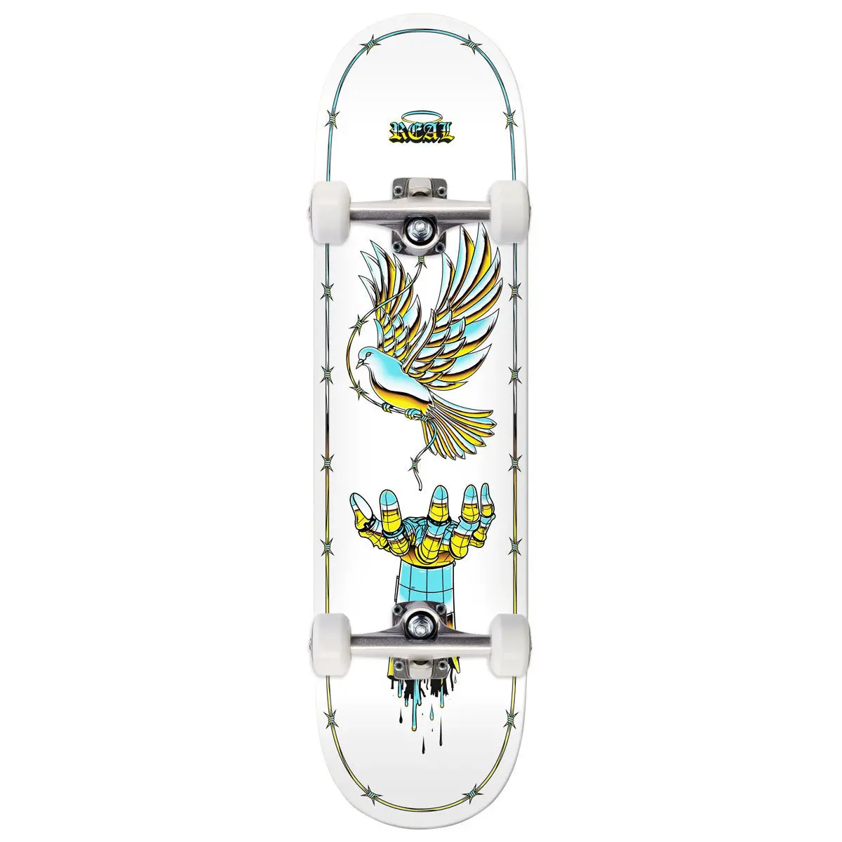 Real Team Synthetic Peace Skateboard Complete - 8.25" 1