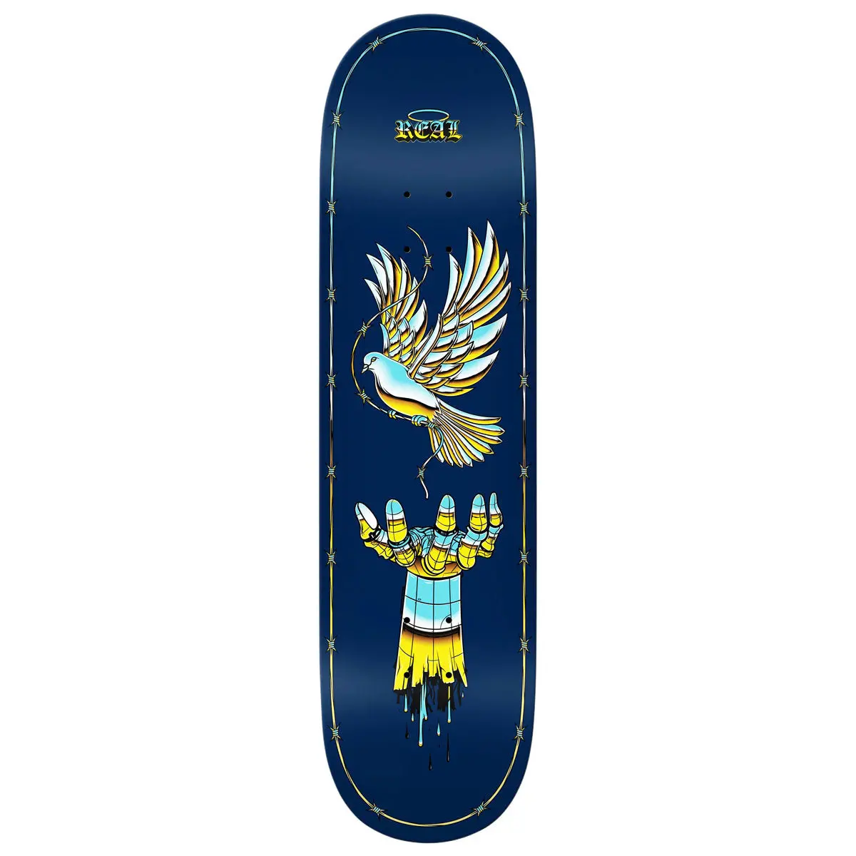 Real Team Synthetic Peace Skateboard Deck - 8.50" 1